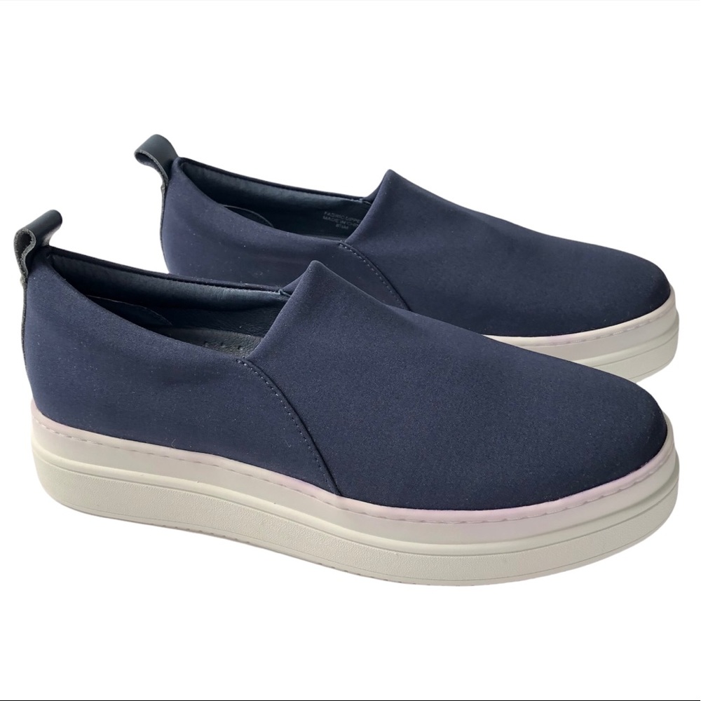 J/Slides NYC Platform Slip-on Navy Sneakers size 8.5